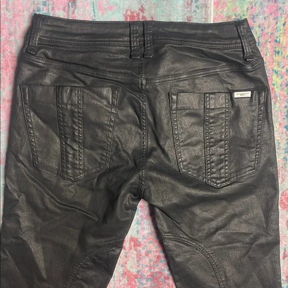 Burberry Brit Black pleather skinny stretch Pants - Picture 11 of 13